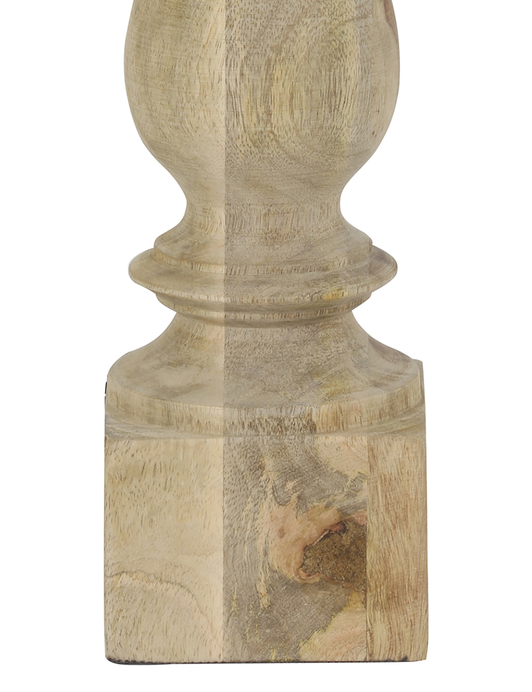 Ländliche Holztischlampe Light & Living Cumani Silberschirm – Bild 4