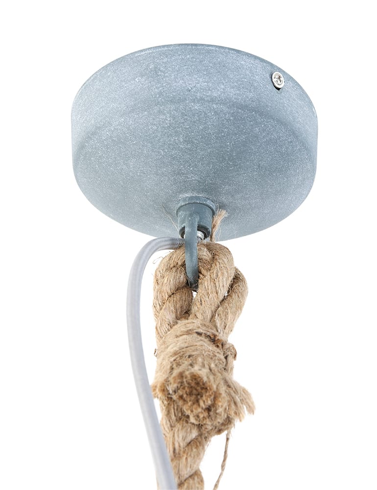 Ländliche Pendelleuchte Mexlite Dina grau ∅33cm – Bild 9