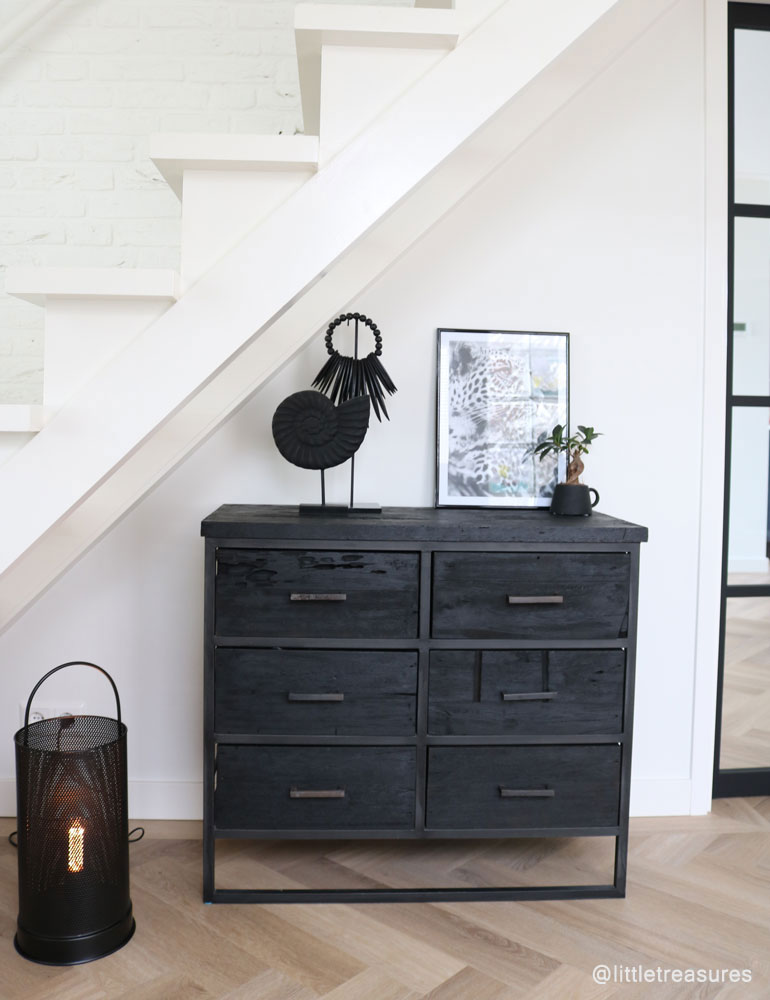 Längliche Laternenlampe Schwarz Light & Living Riley – Bild 2