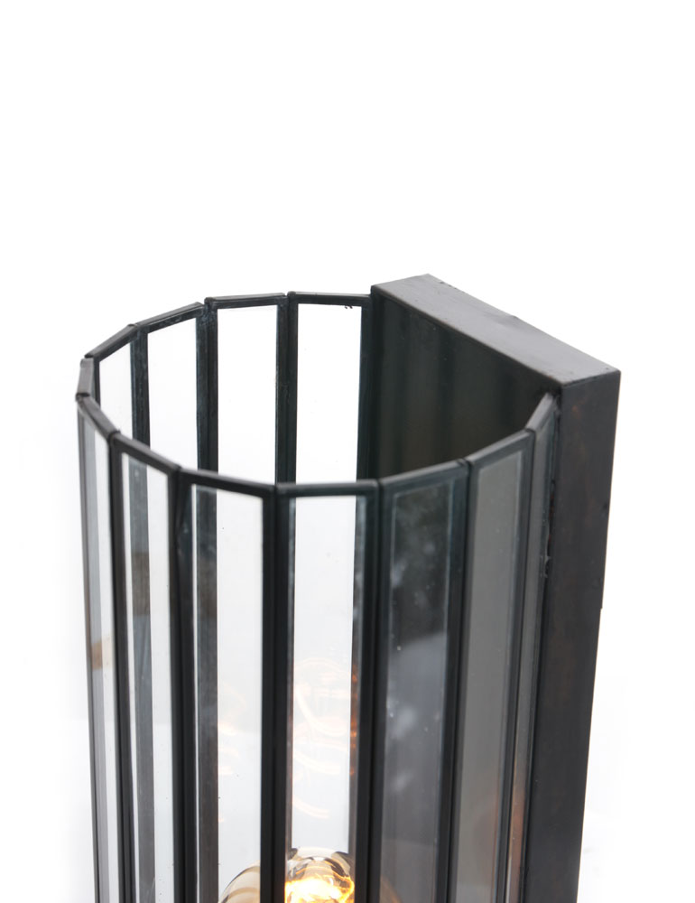 Längliche Wandlampe mit Glas Light & Living Strøby schwarz – Bild 3