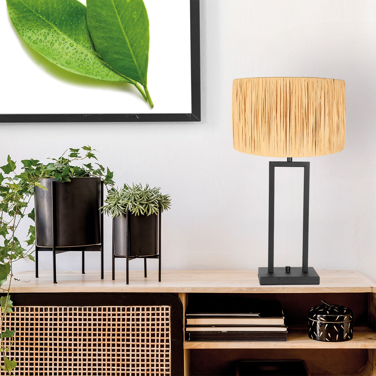 Minimalistische Stehleuchte mit apricotfarbenem Schirm Steinhauer Stang – Bild 3