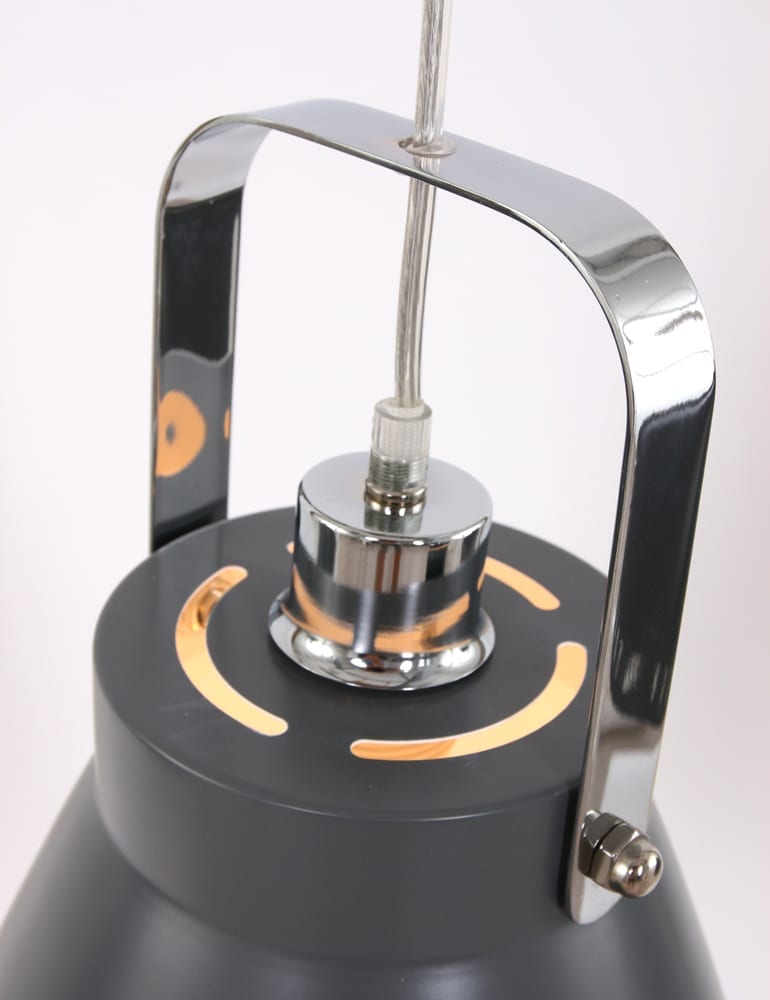 Moderne 3-Licht Deckenleuchte Expo Acade grau – Bild 5