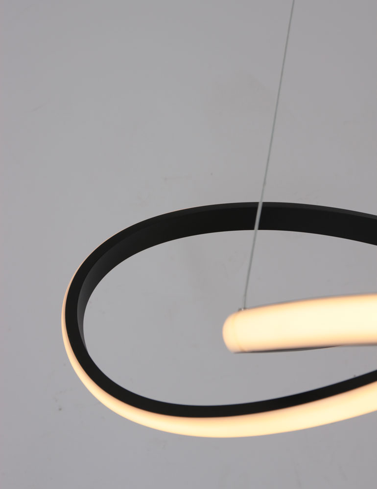 Moderne Designer Pendelleuchte Trio Leuchten Course schwarz – Bild 5