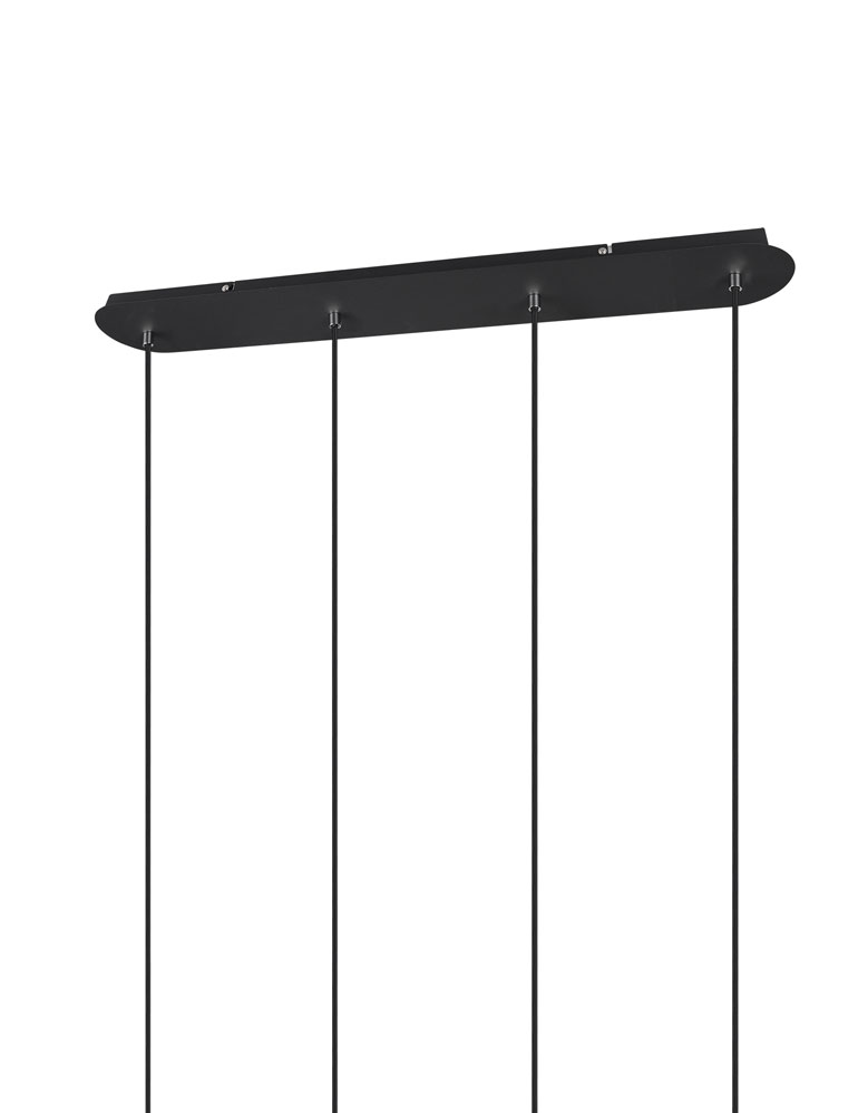 Moderne Esstischleuchte Trio Leuchten Wailer schwarz beige – Bild 6