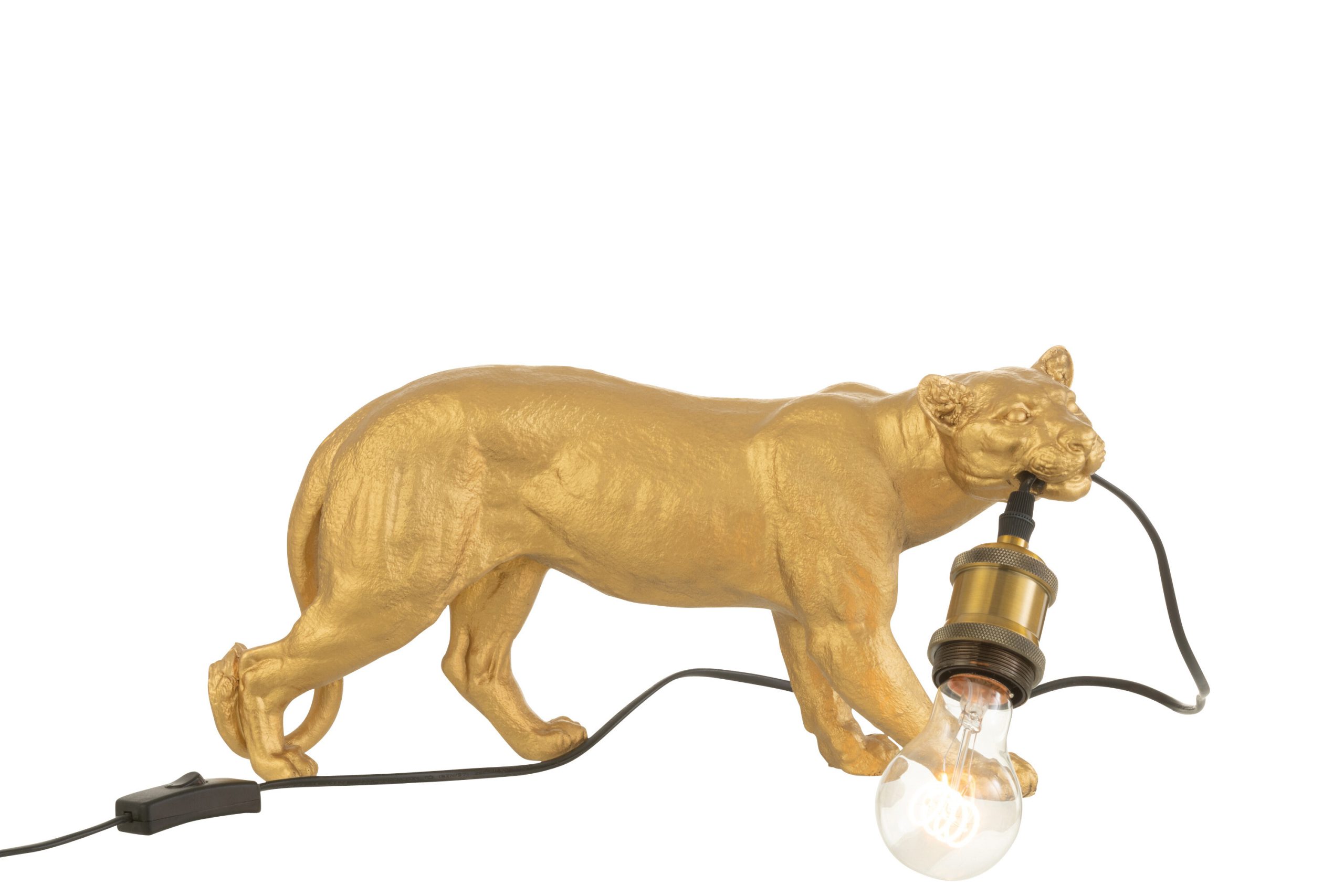 Faro Barcelona BANKER Tischlampe – Antik Goldene Stehlampe Mit Grünem Schirm, E27 Fassung