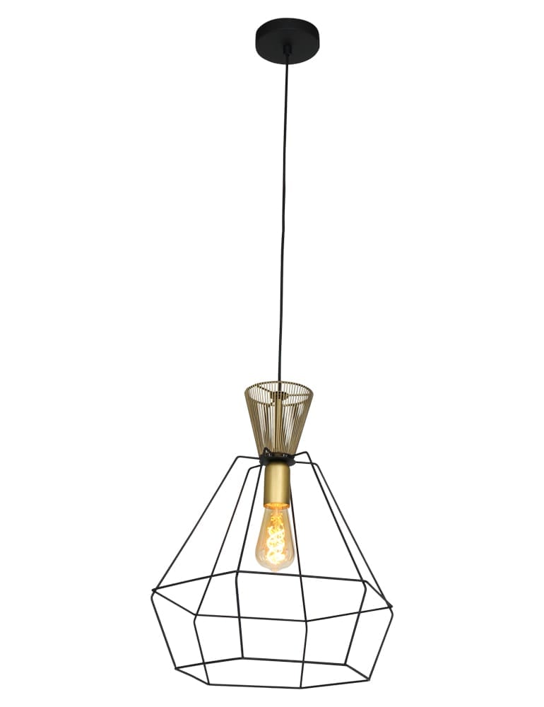 Moderne Pendelleuchte Anne Lighting Lillehamer schwarz mit gold – Bild 2