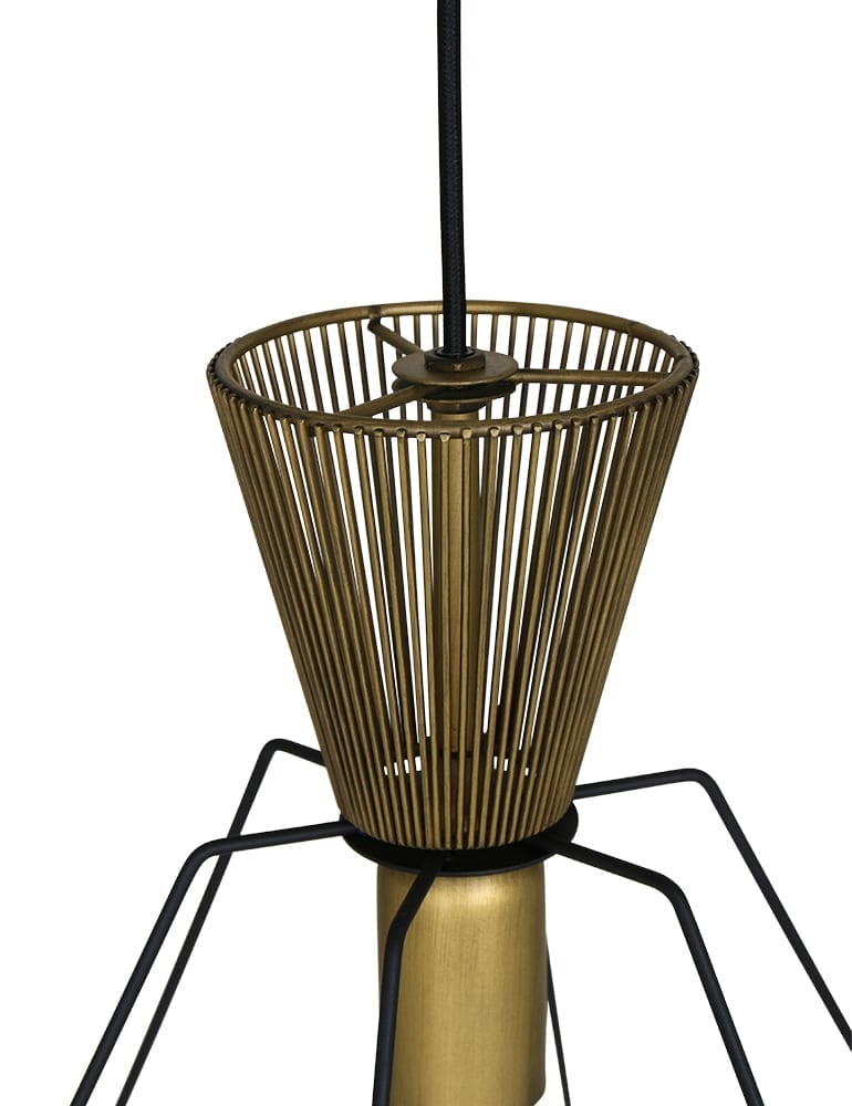 Moderne Pendelleuchte Anne Lighting Lillehamer schwarz mit gold – Bild 3