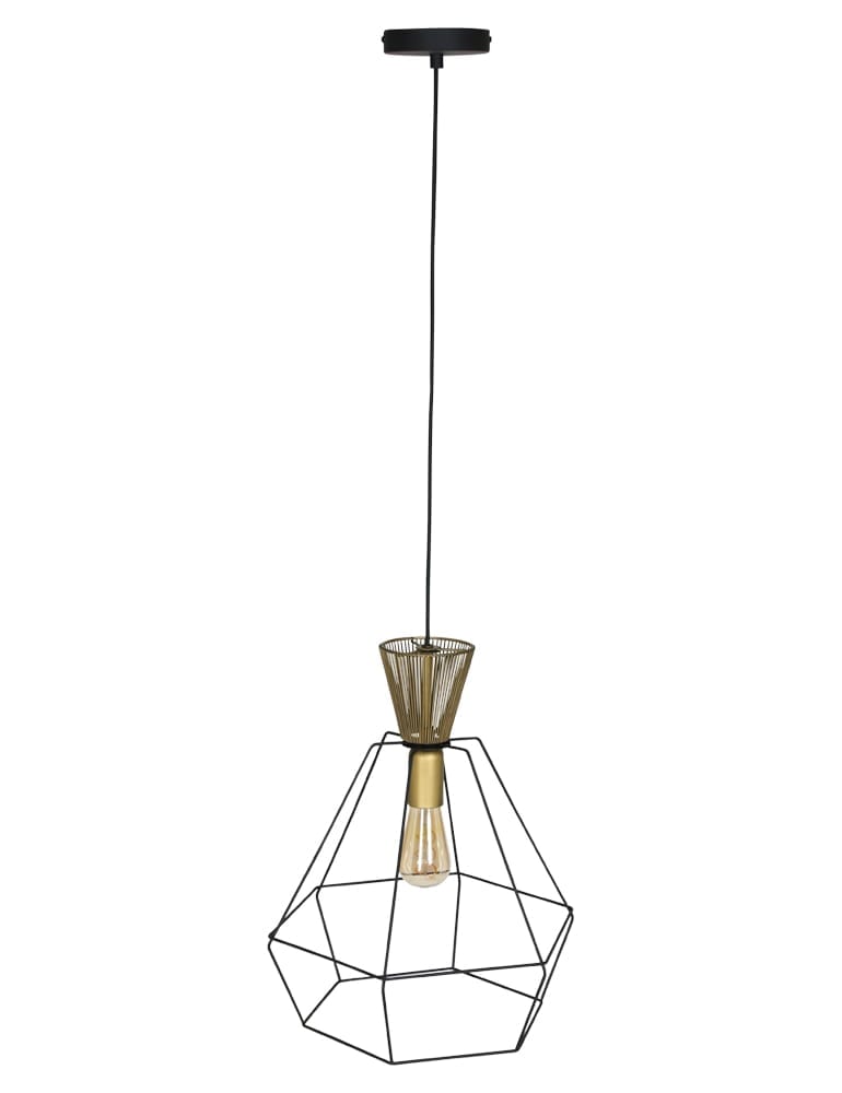 Moderne Pendelleuchte Anne Lighting Lillehamer schwarz mit gold – Bild 4