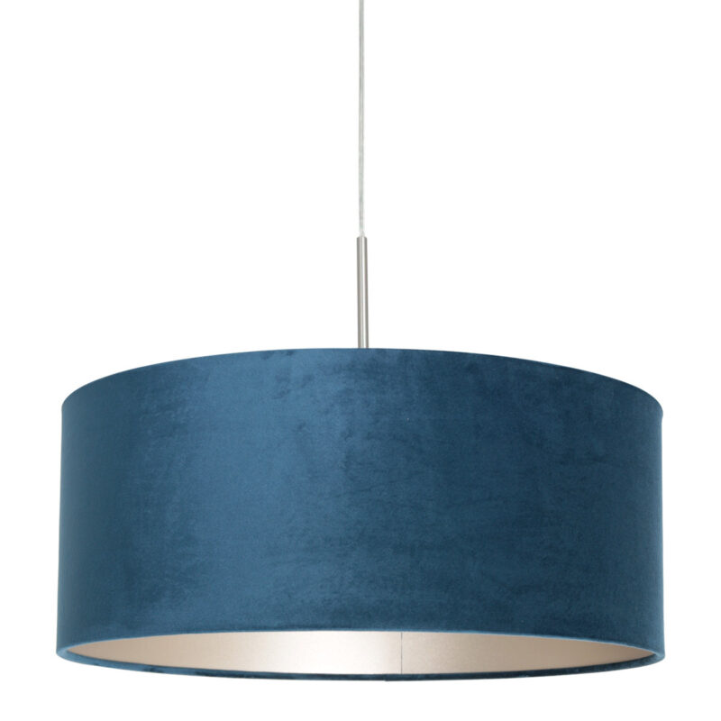 moderne-pendelleuchte-mit-blauem-schirm-steinhauer-sparkled-light-stahl-8247st