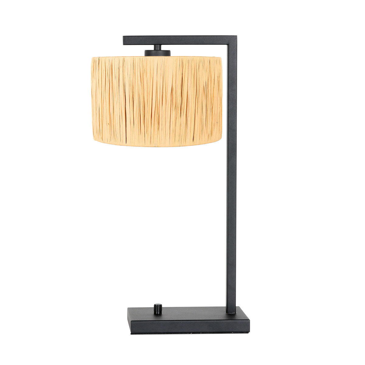 Moderne schlichte Tischlampe mit Rattanschirm Steinhauer Stang – Bild 2