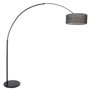 moderne-schwarze-stehlampe-steinhauer-sparkled-light-stahl-und-mattglas-9834zw