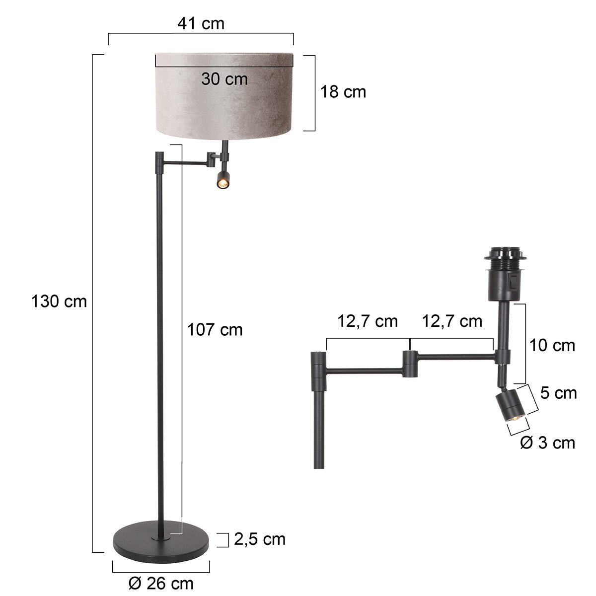 Moderne Standleuchte Steinhauer Stang – Bild 6