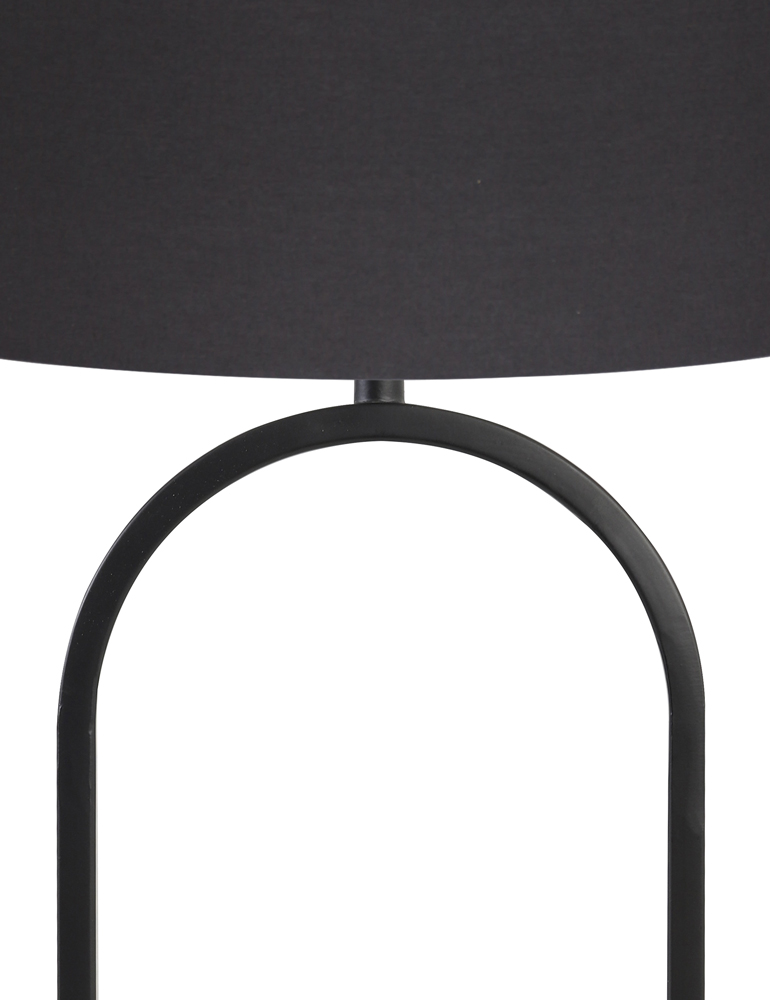 Moderne Tischleuchte mit ovalem Lampenfuß Light & Living Jamiri schwarz – Bild 2