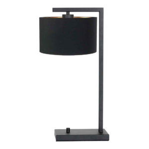 moderne-tischleuchte-mit-rundem-lampenschirm-steinhauer-stang-schwarz-7195zw