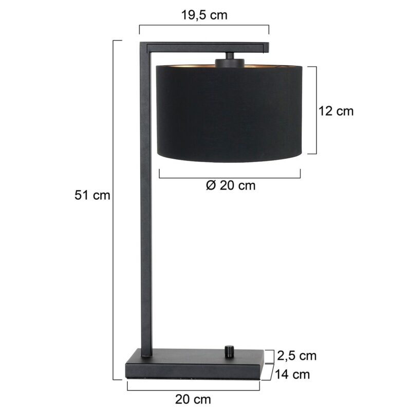 moderne-tischleuchte-mit-rundem-lampenschirm-steinhauer-stang-schwarz-7195zw-6