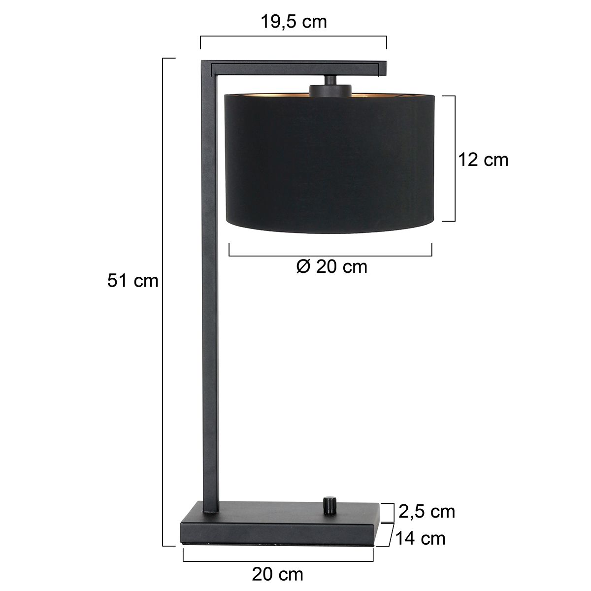Moderne Tischleuchte mit rundem Lampenschirm Steinhauer Stang – Bild 6