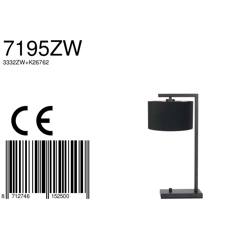 Moderne Tischleuchte mit rundem Lampenschirm Steinhauer Stang – Bild 7