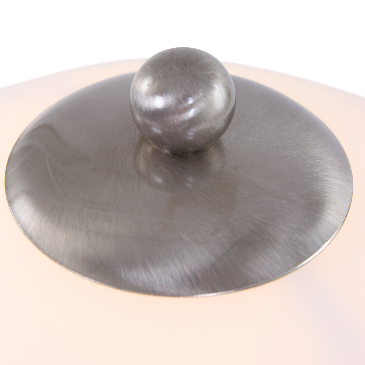 Gedrehte Stahl Tischlampe Milchglas Schirm Steinhauer Capri – Bild 5