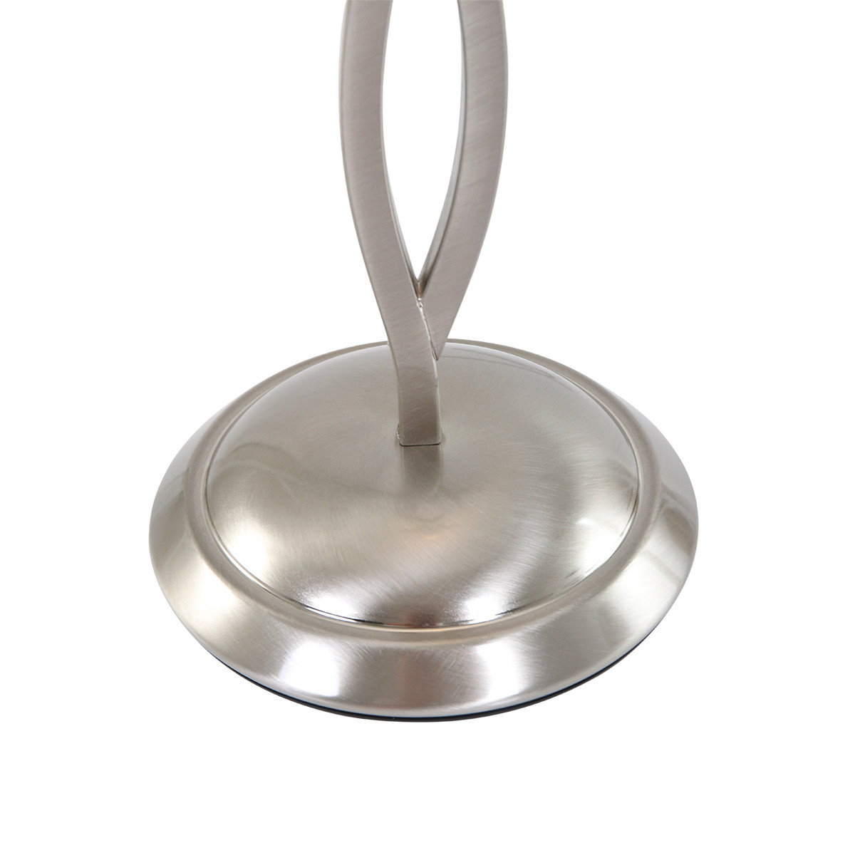 Gedrehte Stahl Tischlampe Milchglas Schirm Steinhauer Capri – Bild 7