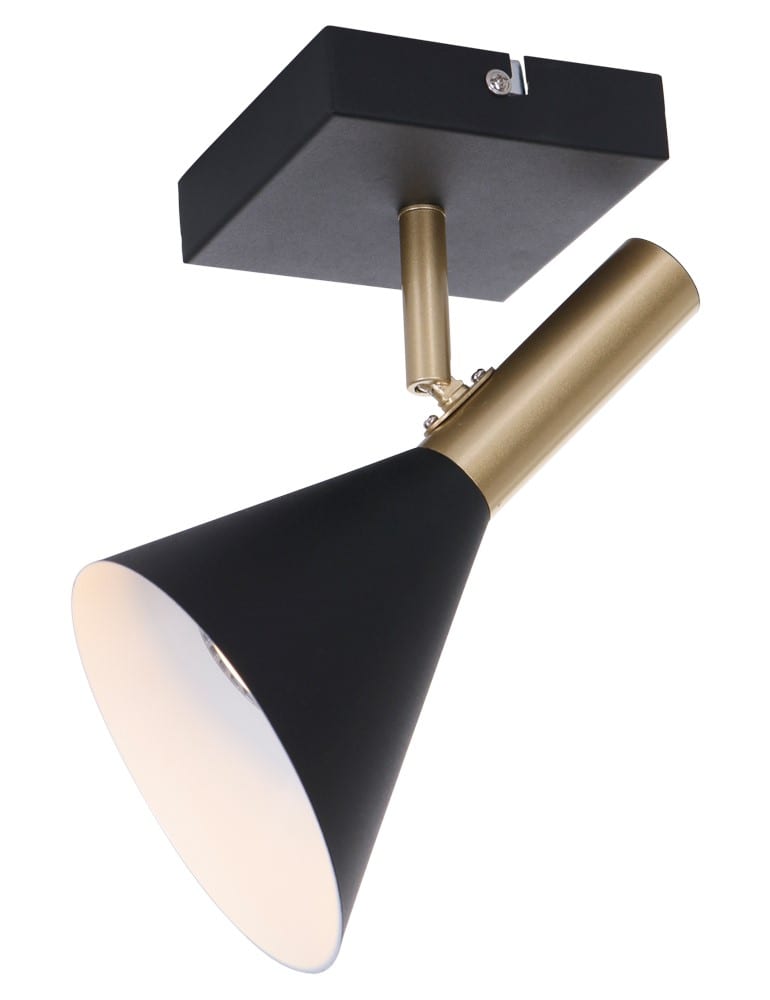 Trendige schwarz/goldene Wandlampe Anne Light & Home Anne's choice – Bild 2