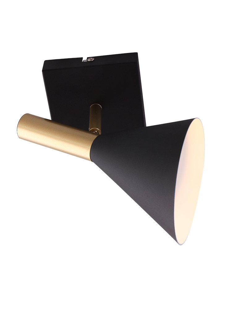 Trendige schwarz/goldene Wandlampe Anne Light & Home Anne's choice – Bild 4