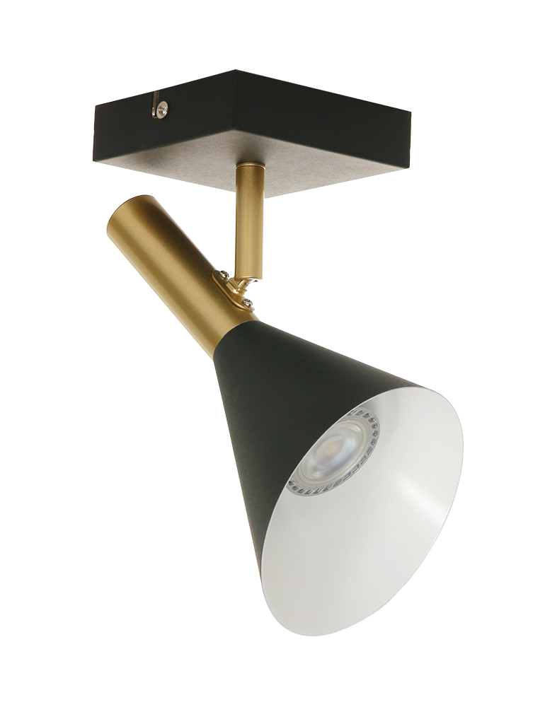 Trendige schwarz/goldene Wandlampe Anne Light & Home Anne's choice – Bild 6