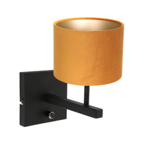 moderne-wandleuchte-gleber-lampenschirm-steinhauer-stang-schwarz-8176zw