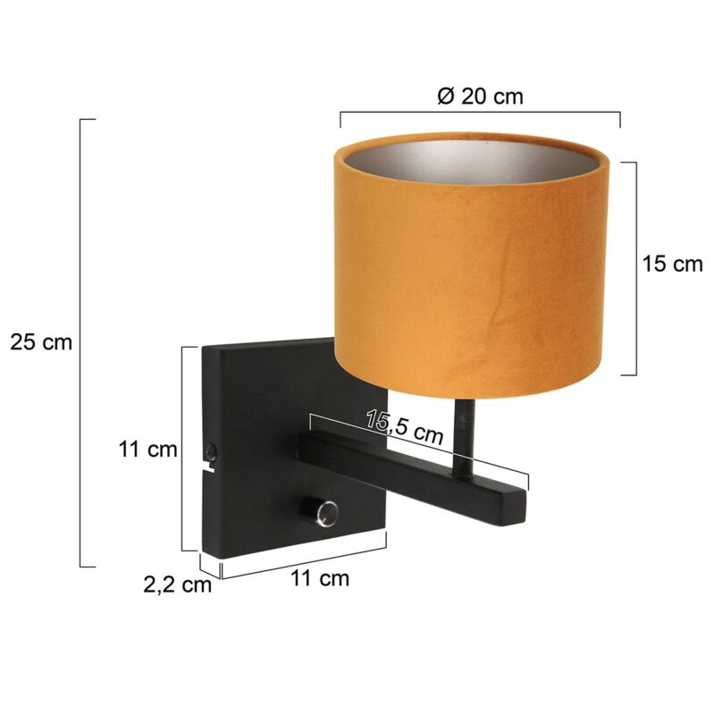 moderne-wandleuchte-gleber-lampenschirm-steinhauer-stang-schwarz-8176zw-7