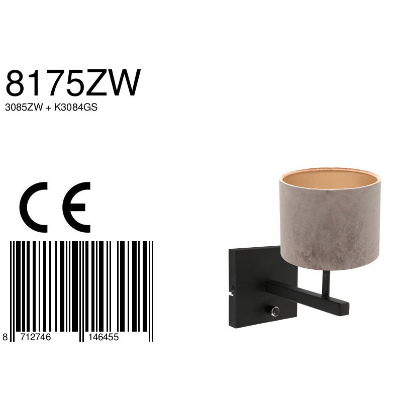 Moderne Wandleuchte mit Lampenschirm Steinhauer Stang – Bild 7