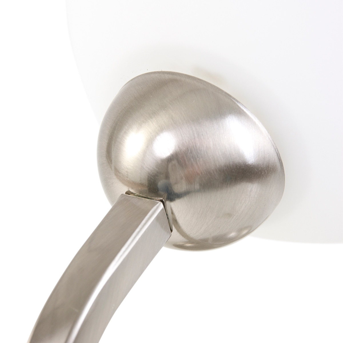 Runde Stahl Wandleuchte Milchglas Schirm Steinhauer Capri – Bild 3