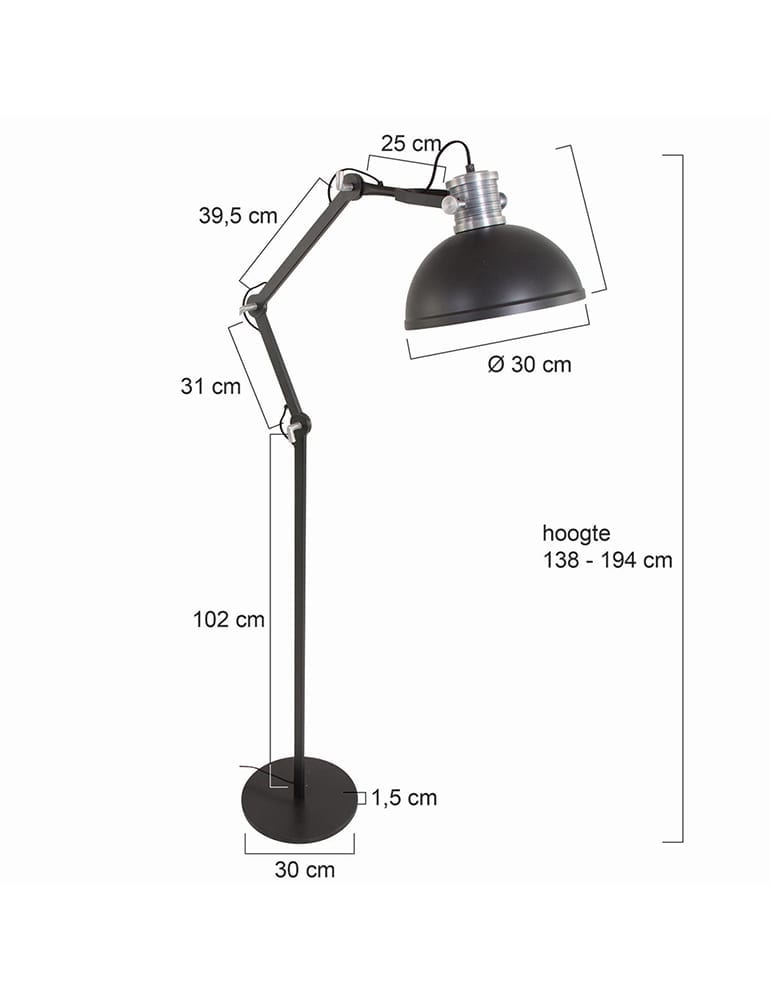 Multifunktionale Stehlampe Steinhauer Brooklyn schwarz 195cm – Bild 13