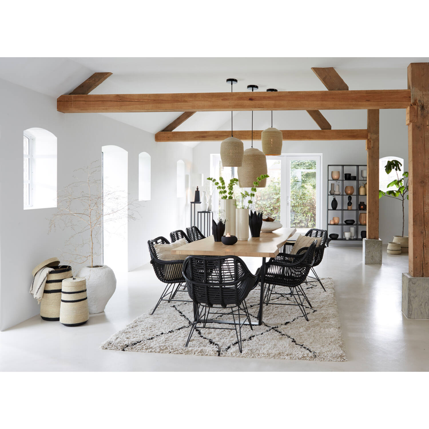 Natürliche beige ovale Hängelampe Light & Living Bolsena – Bild 3