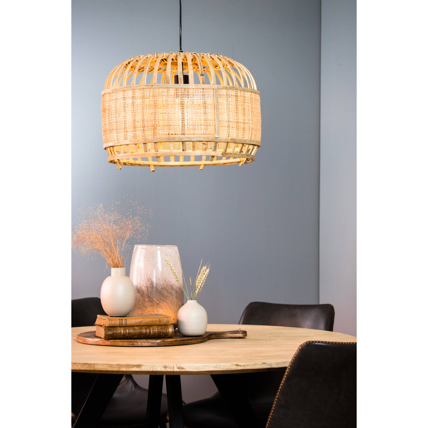 Natürliche beige Rattan-Hängelampe Light & Living Dalika – Bild 3