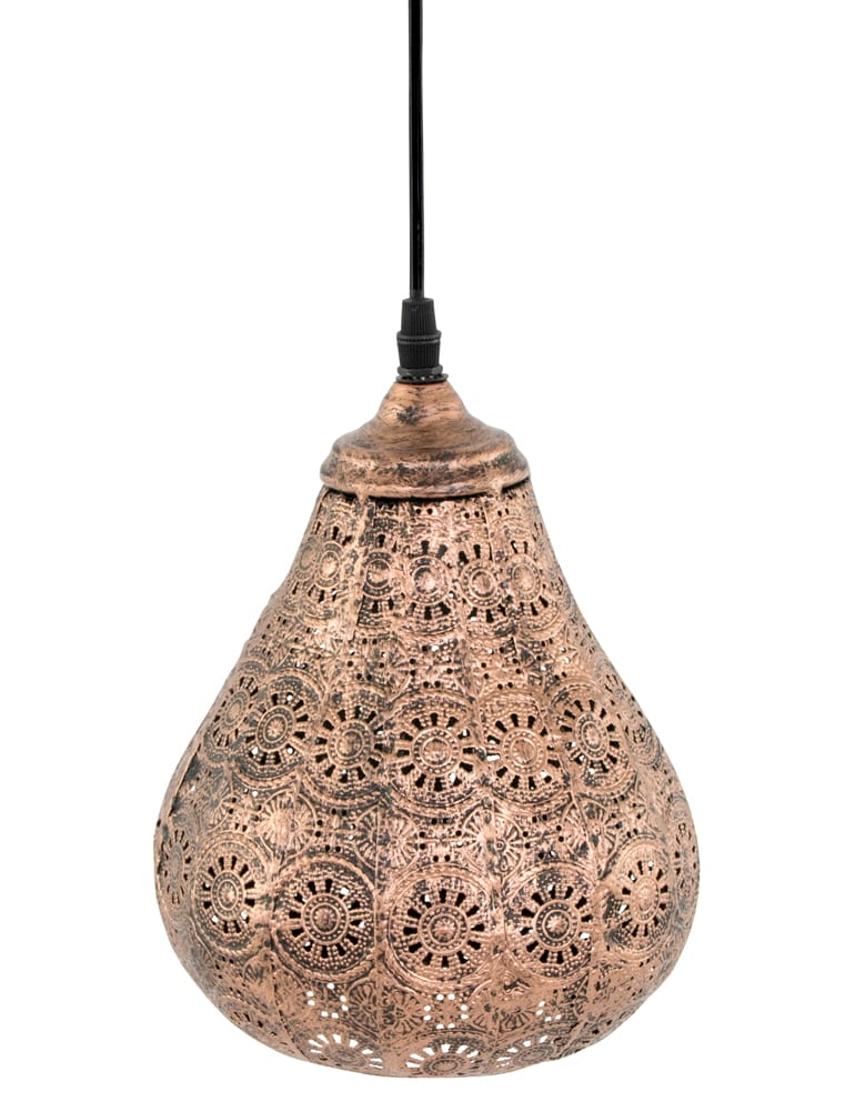 Orientalische Deckenleuchte Trio Leuchten Jasmin Kupfer ∅19cm – Bild 3