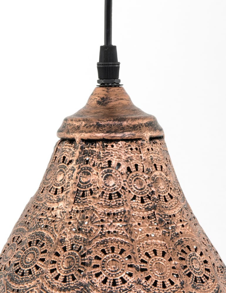 Orientalische Deckenleuchte Trio Leuchten Jasmin Kupfer ∅19cm – Bild 5