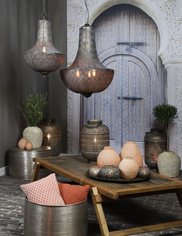 Orientalische Tischlampe Light & Living Udupi II altgold – Bild 7