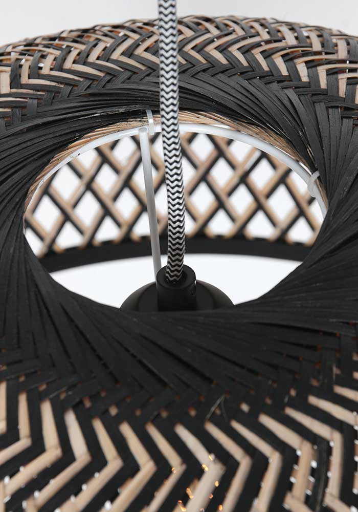 Ovale gewebte Hängelampe Anne Light & Home Maze – Bild 4