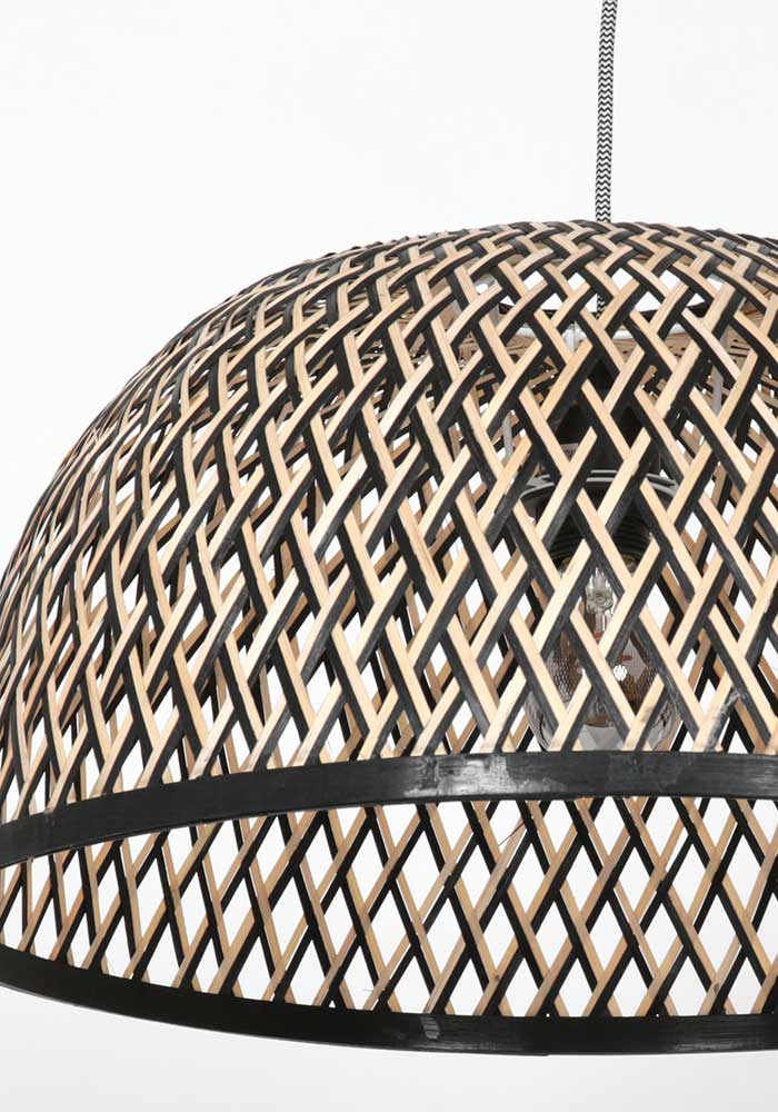 Ovale gewebte Hängelampe Anne Light & Home Maze – Bild 6