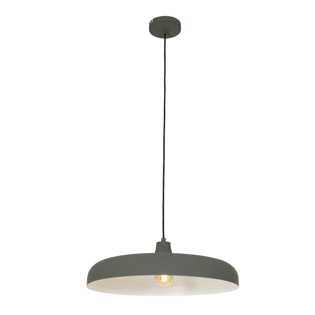Rétro lampe suspendue en métal gris Steinhauer Krisip – Bild 10