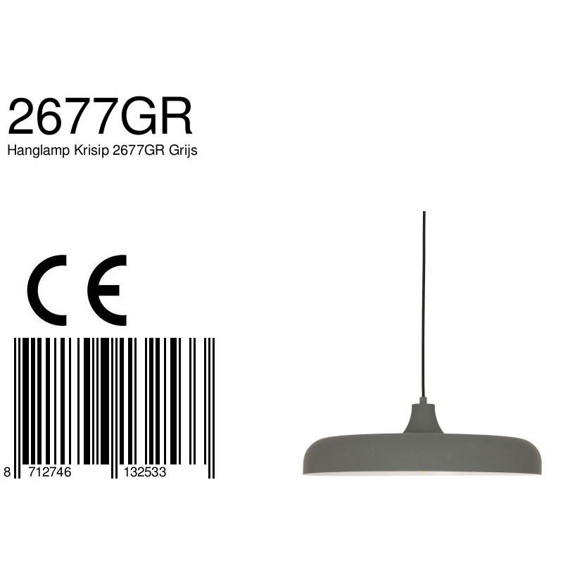 Rétro lampe suspendue en métal gris Steinhauer Krisip – Bild 7
