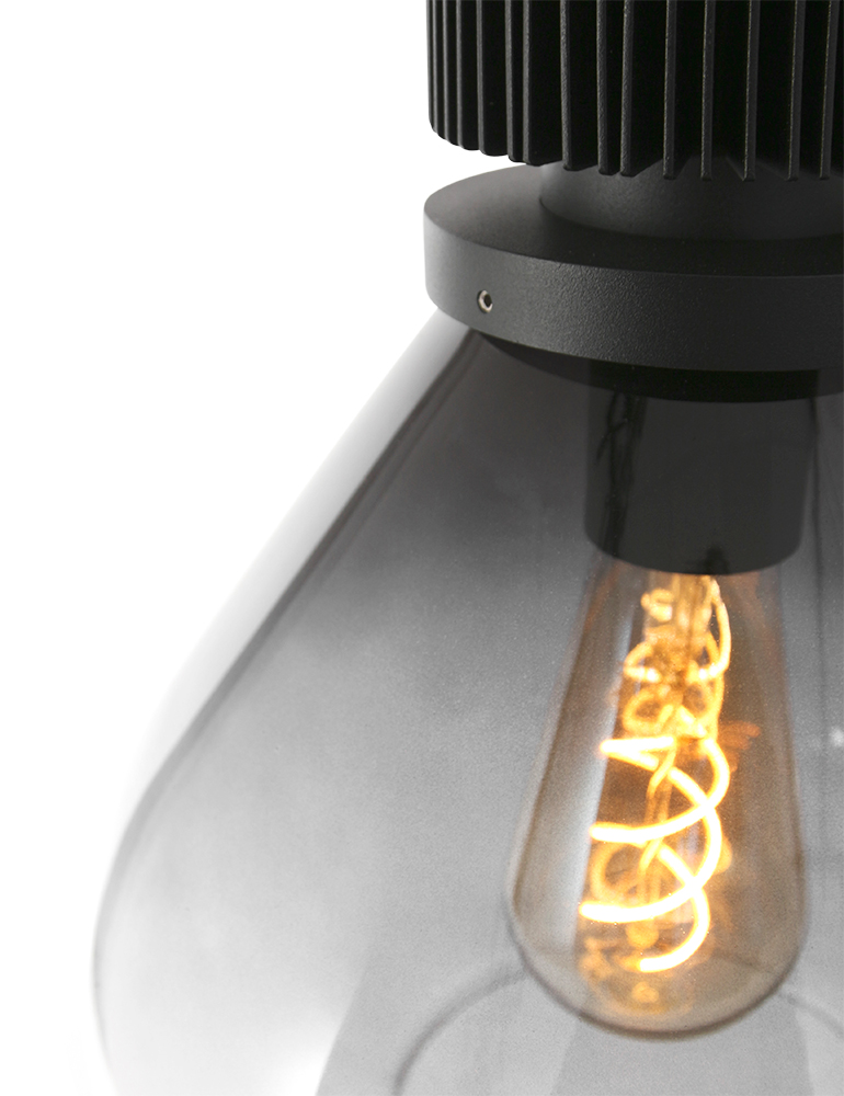 Rauchglas Hängelampe Steinhauer Flere schwarz Steinhauer Flere – Bild 3