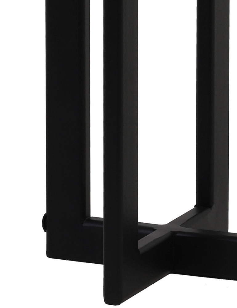 Quadratischer Lampensockel mit rundem Schirm Light & Living Mace beiger Schirm – Bild 4