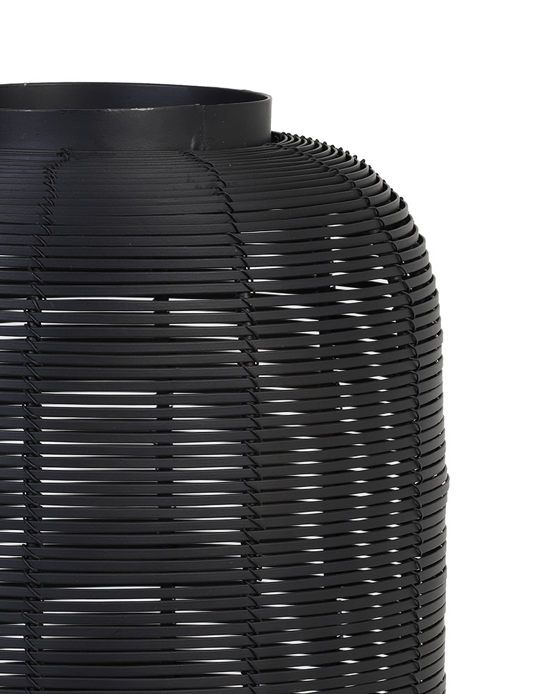 Rattan Tischleuchte Light & Living Tomek schwarz – Bild 3