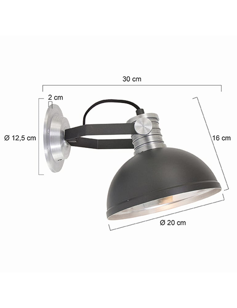 Reflektierende Wandleuchte Steinhauer Brooklyn schwarz – Bild 13