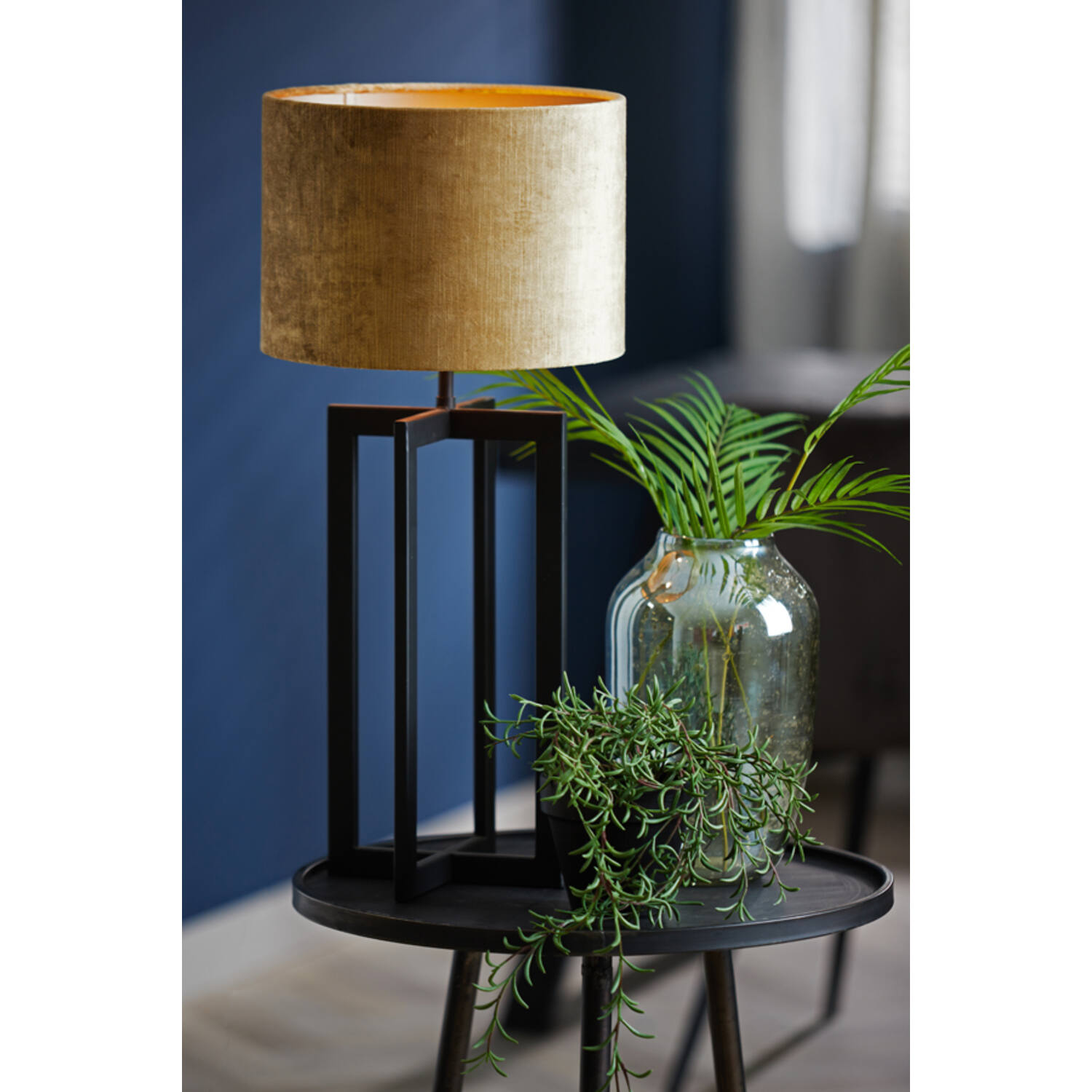 Retro goldener Lampenschirm mit Silber Light & Living Gemstone – Bild 3