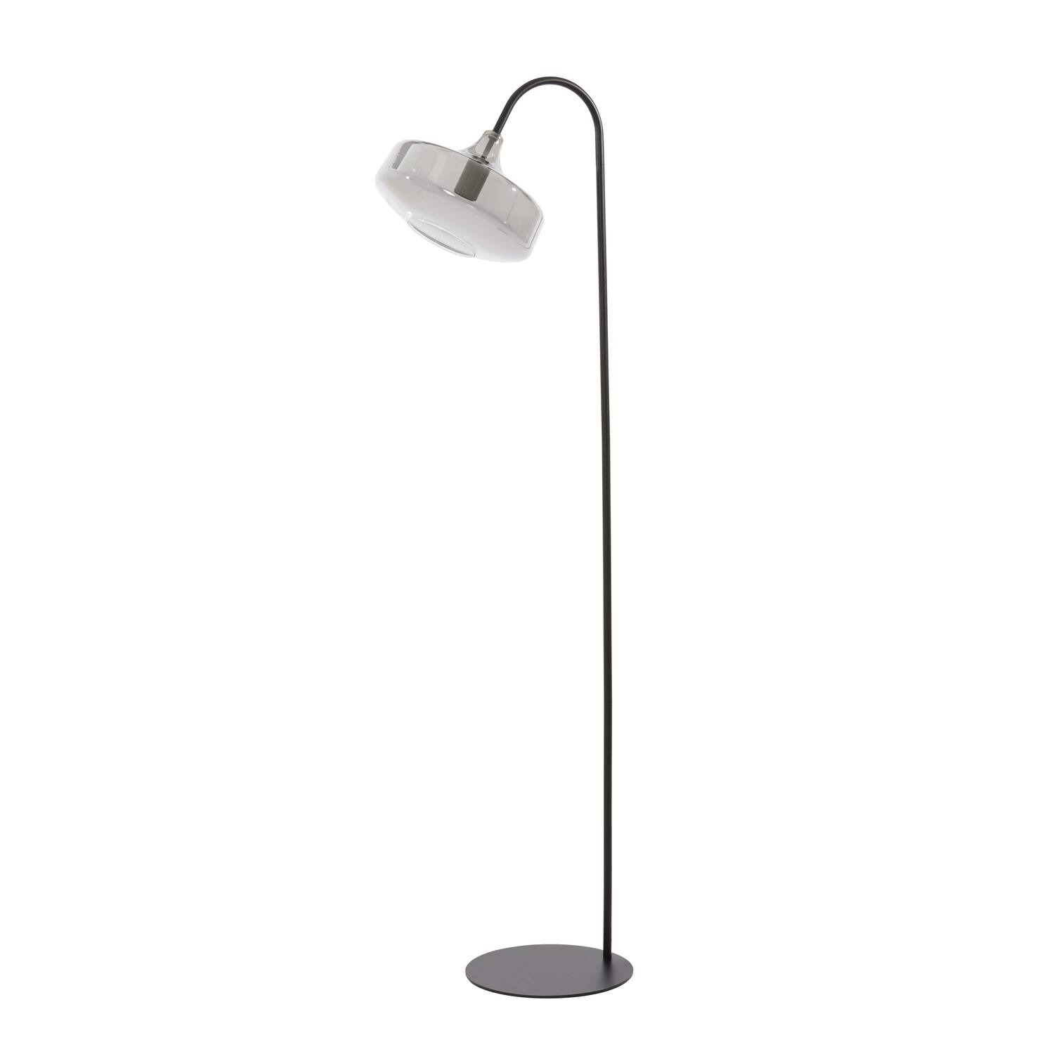 Retro schwarze Stehlampe mit Rauchglasschirm Light & Living Solna – Bild 2