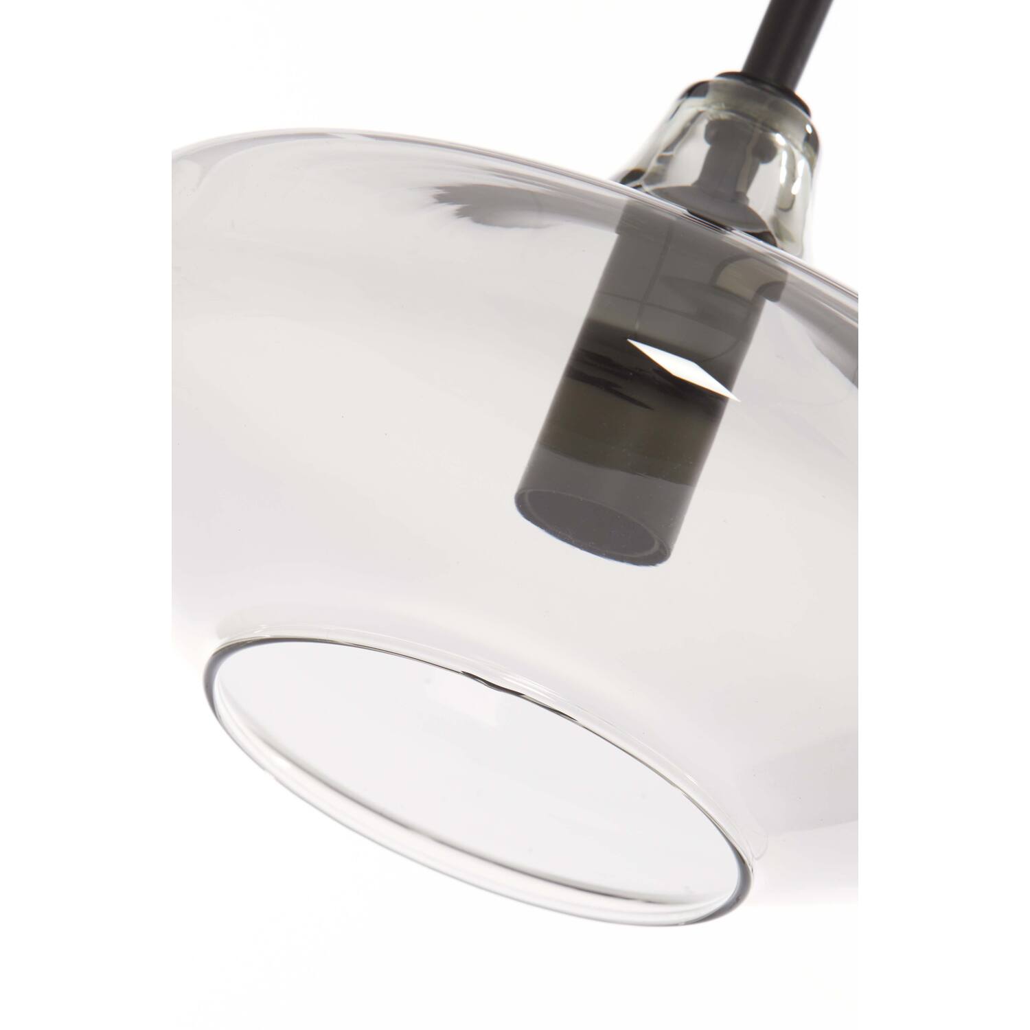 Retro schwarze Tischlampe mit weißem Rauchglas Light & Living Solna – Bild 4