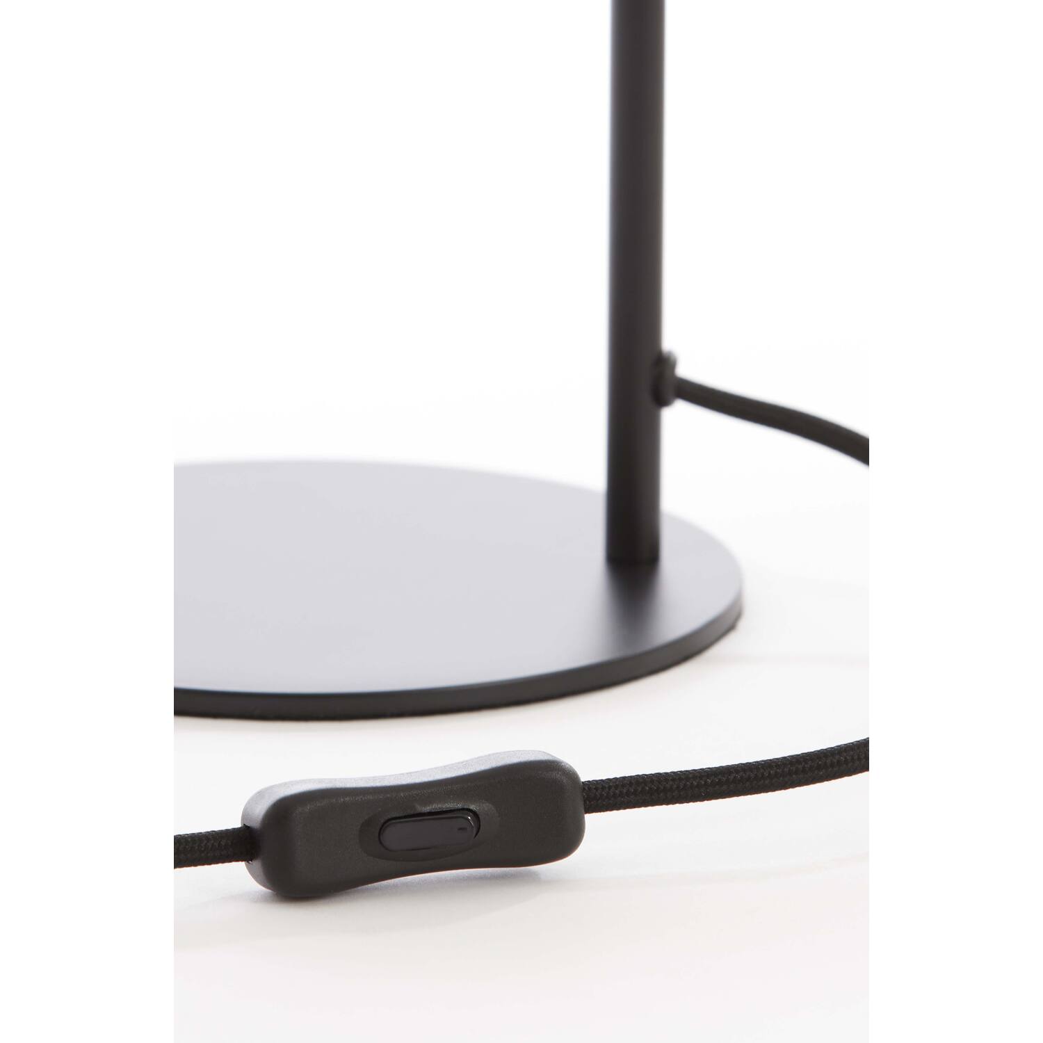 Retro schwarze Tischlampe mit weißem Rauchglas Light & Living Solna – Bild 6