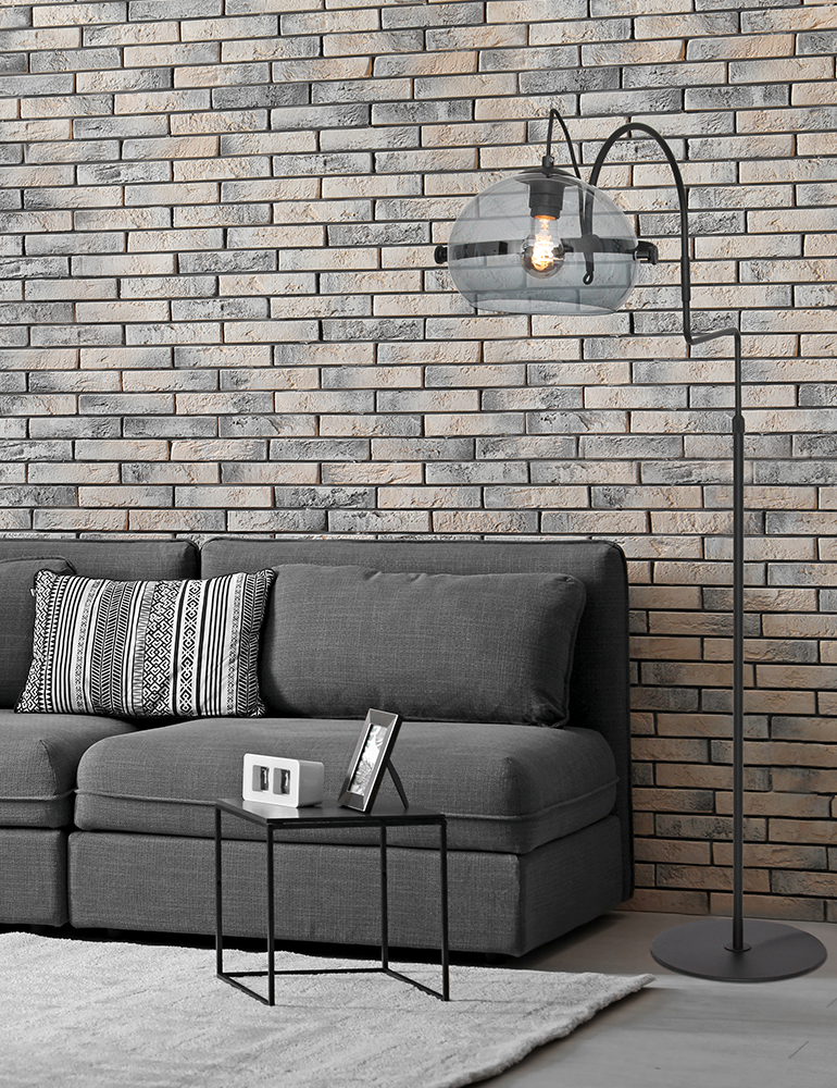 Retro Stehlampe schwarz Metall Anne Light & Home Holgarsøn – Bild 2