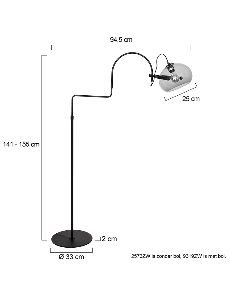 Retro Stehlampe schwarz Metall Anne Light & Home Holgarsøn – Bild 6